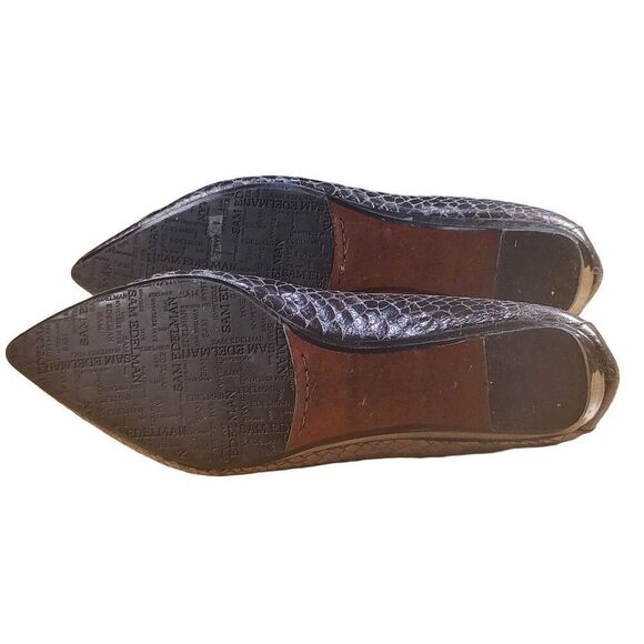 Sam Edelman Icelynn Flats‎ Women Sz 8 M Rhinestone Animal Print Pointed Toe - Picture 8 of 9